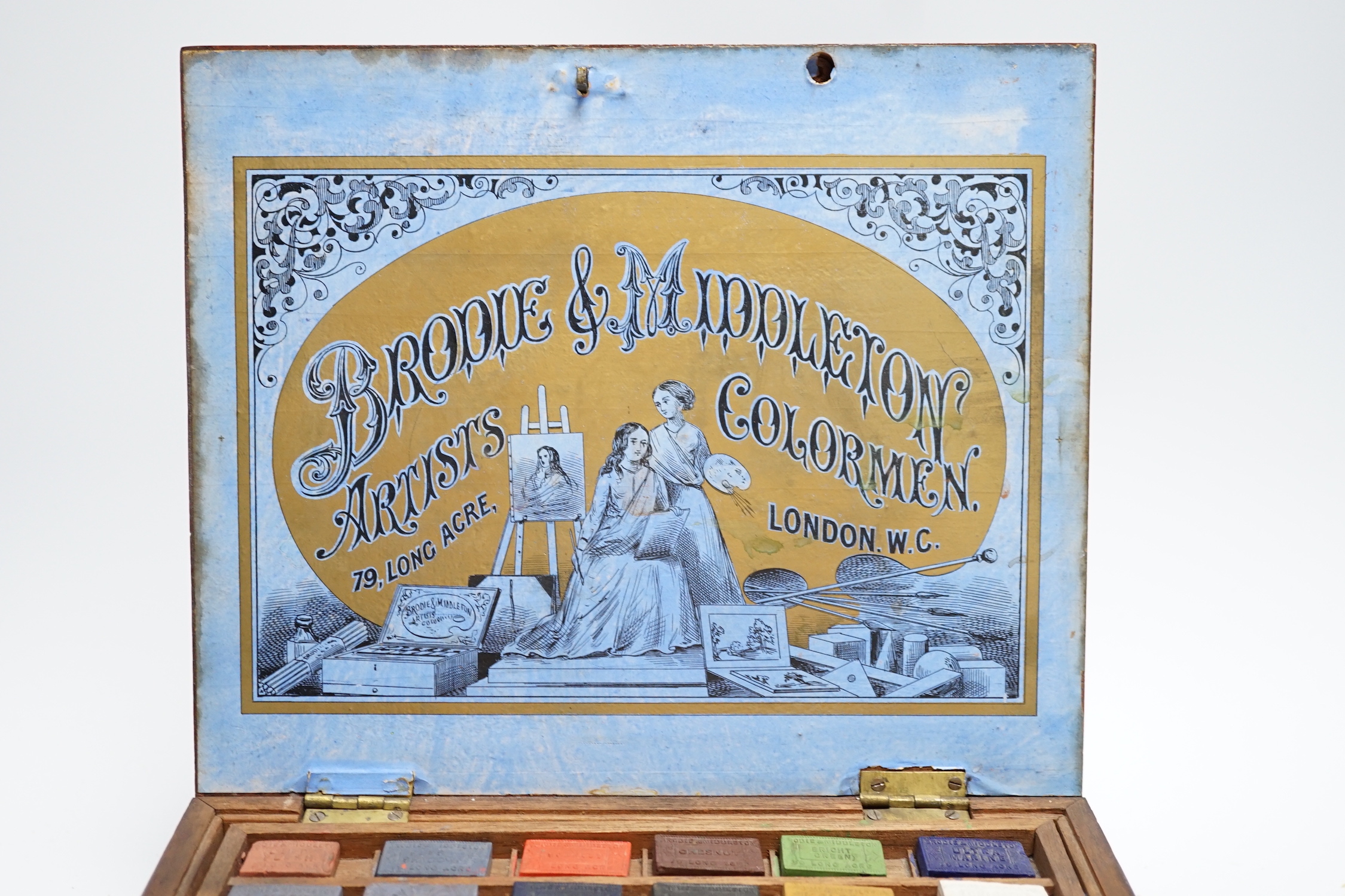 An early Victorian mahogany cased artist’s box by Brodie & Middleton